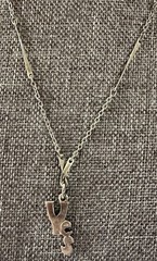 Vintage “Yes” Necklace Silvertone 15 Inch Chain Link Necklace