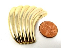 Swish Wave Scarf Clip Slide Dressy Goldtone Holder 1 1/2 inch US Seller LG