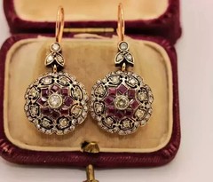 2Ct Art Deco Style Lab Created Diamond Engagement 14K Rose Gold Finish Earrings